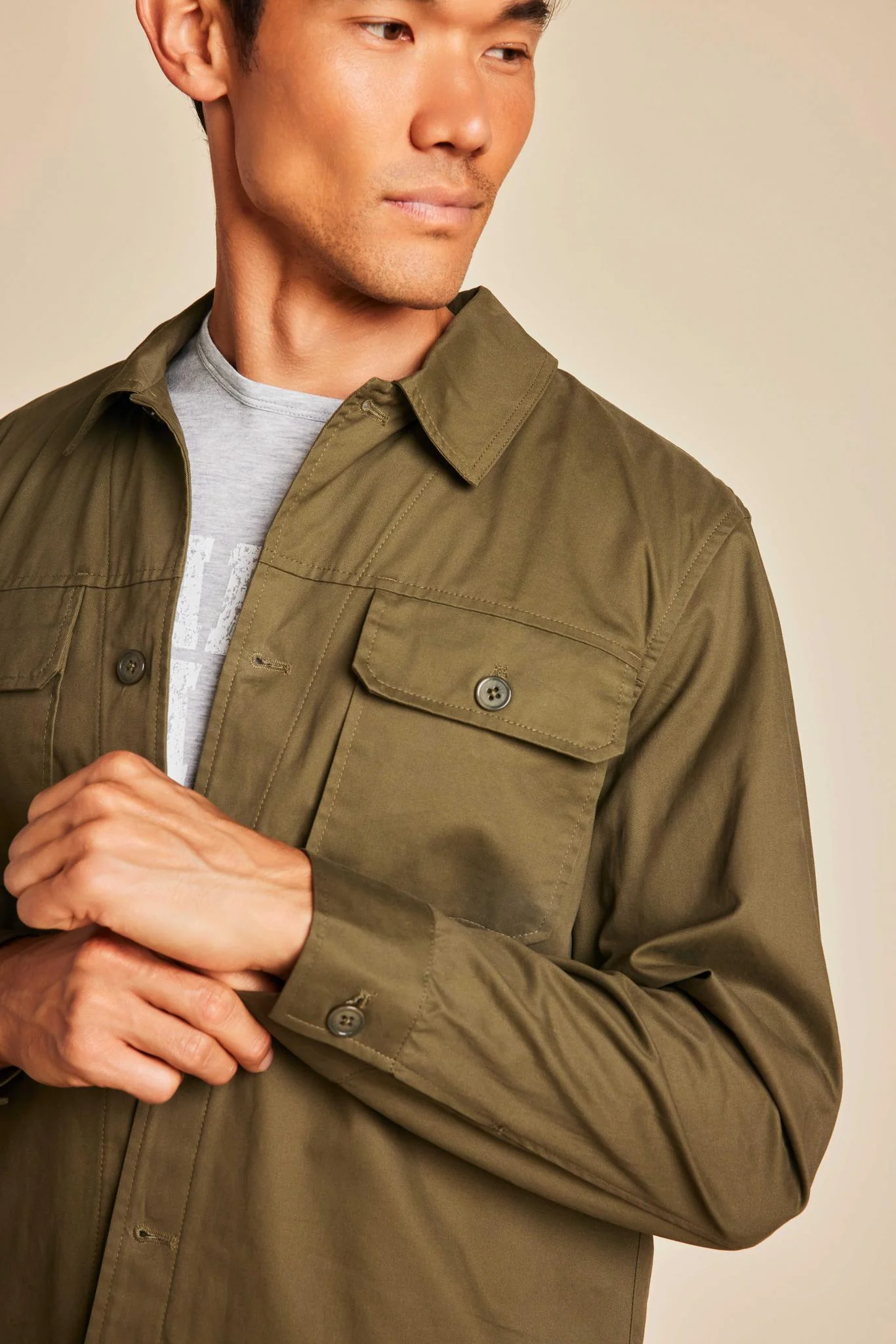 Malibu Collection® Cotton Twill Shirt Jacket - Image 4