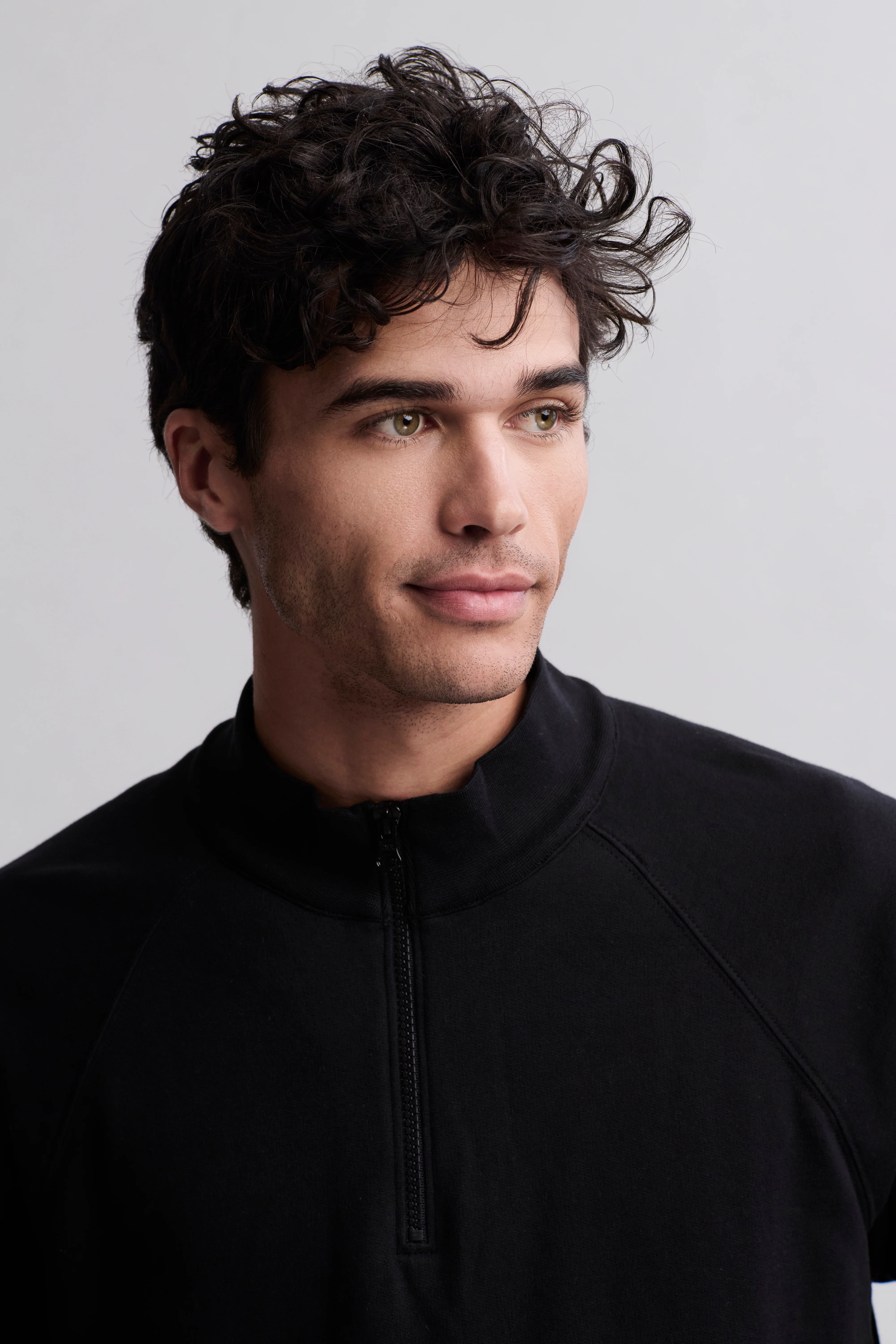 Malibu Collection® Pima Cotton Fleece Half Zip Pullover - Image 4