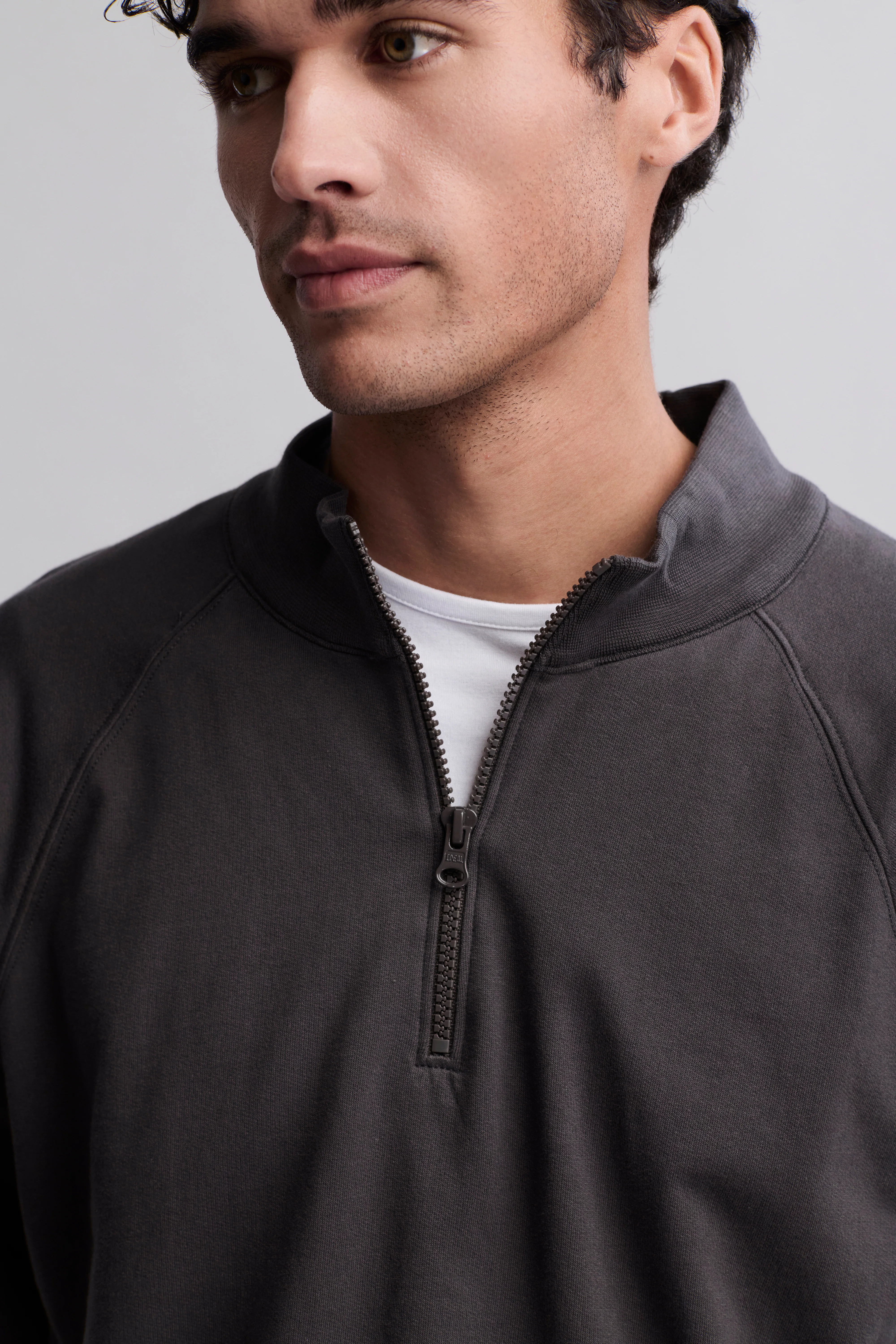 Malibu Collection® Pima Cotton Fleece Half Zip Pullover - Image 7