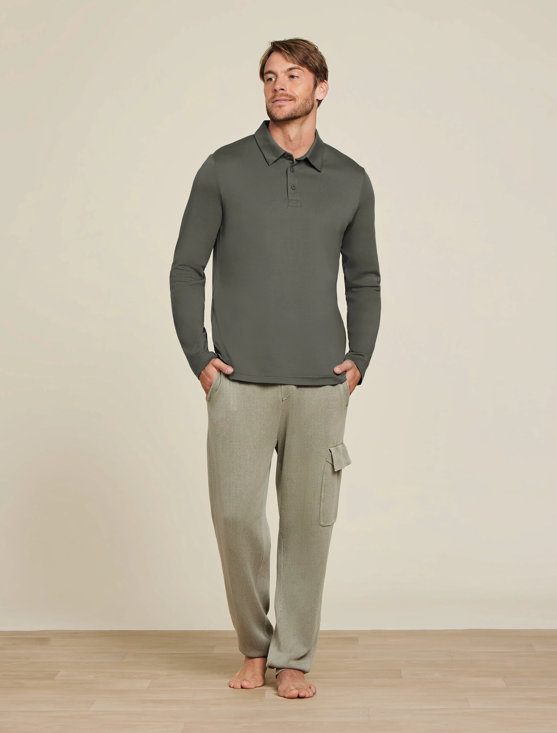 Malibu Collection® Pima Long Sleeve Polo - Image 5