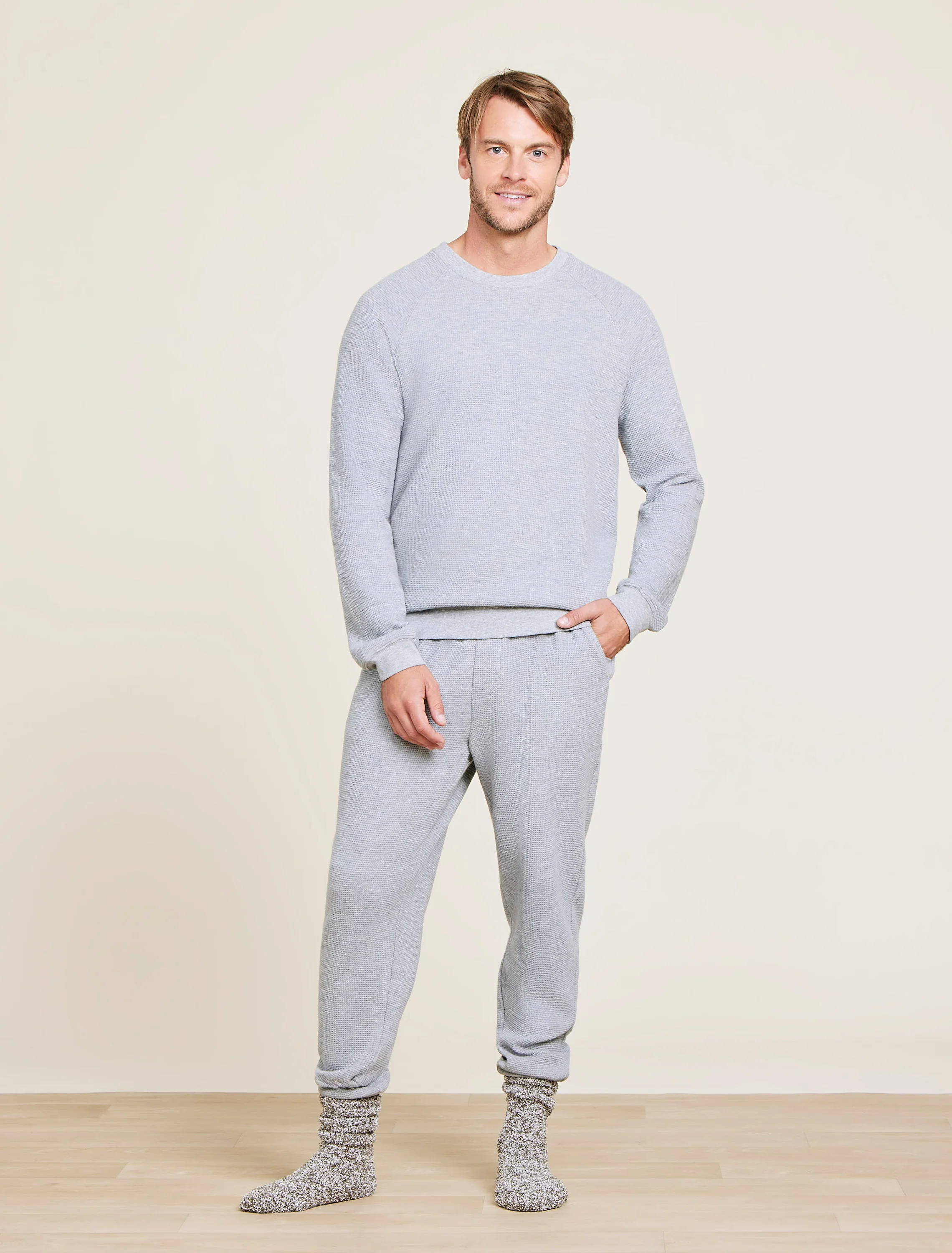 Malibu Collection® Waffle Knit Raglan Pullover - Image 5