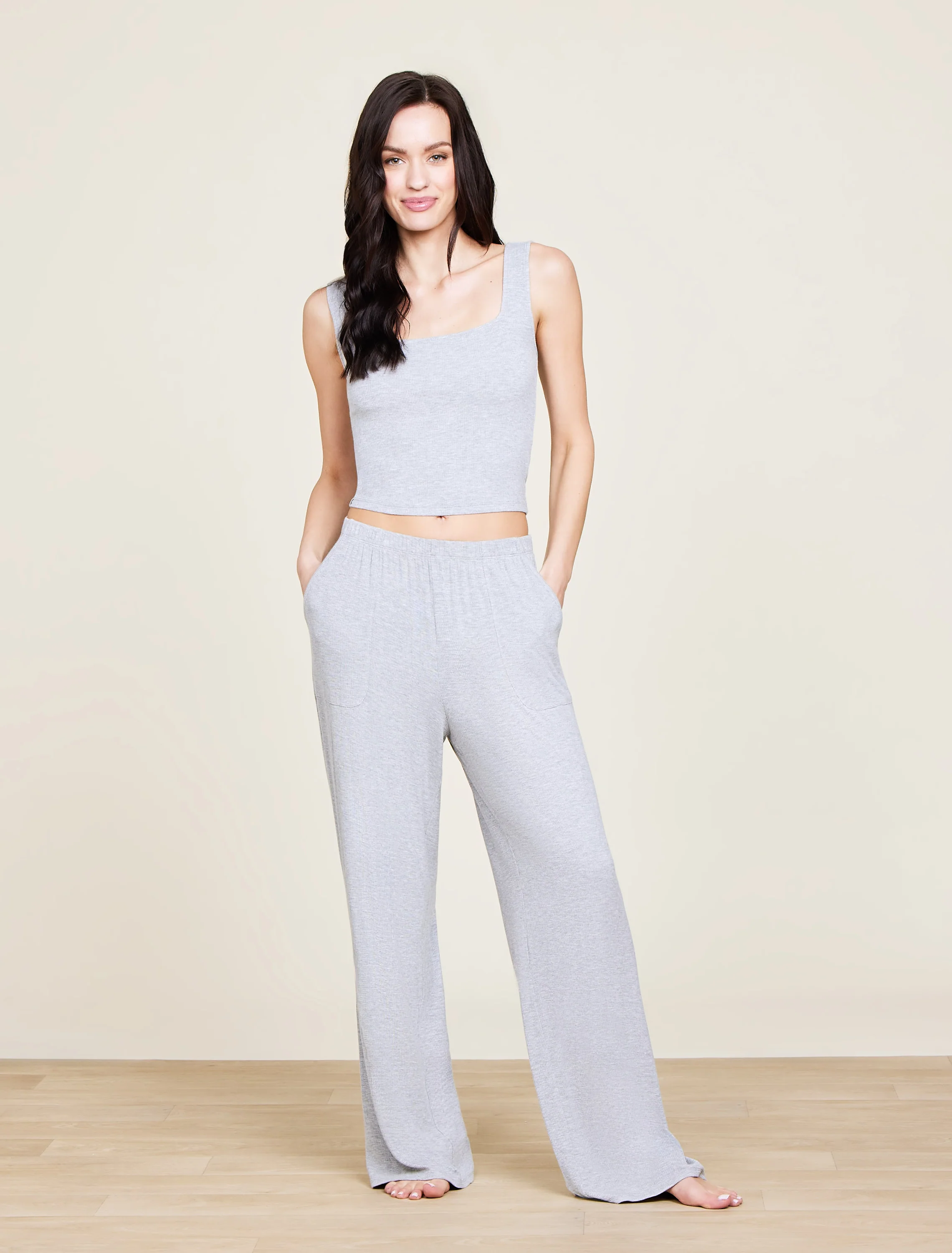 Malibu Collection® Ultra Soft Rib Cropped Tank