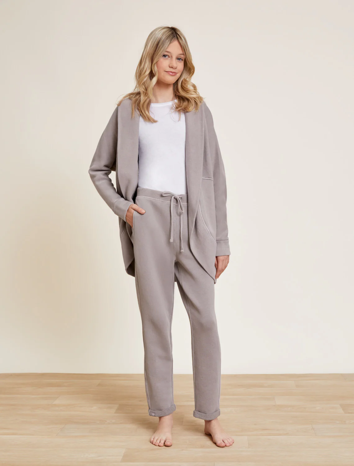 Malibu Collection® Youth Brushed Terry Circle Cardigan - Image 7