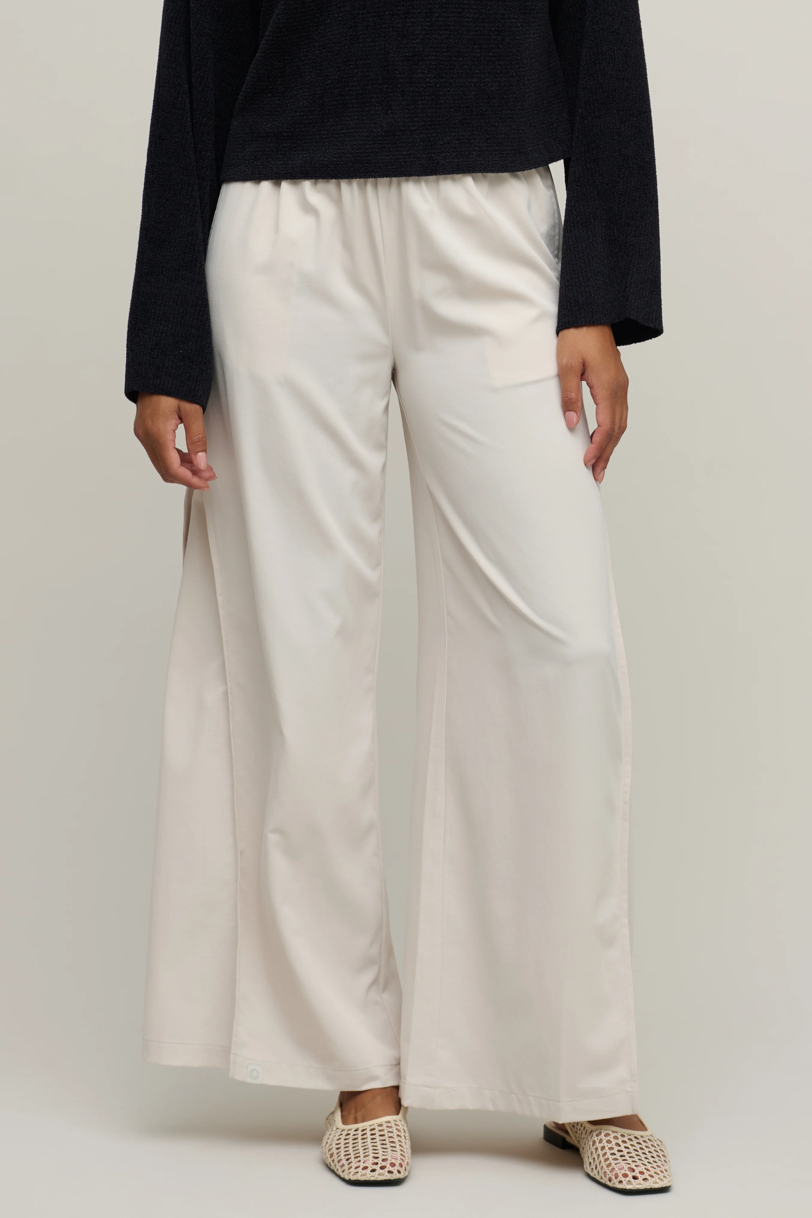 Matte Sateen Palazzo Pant