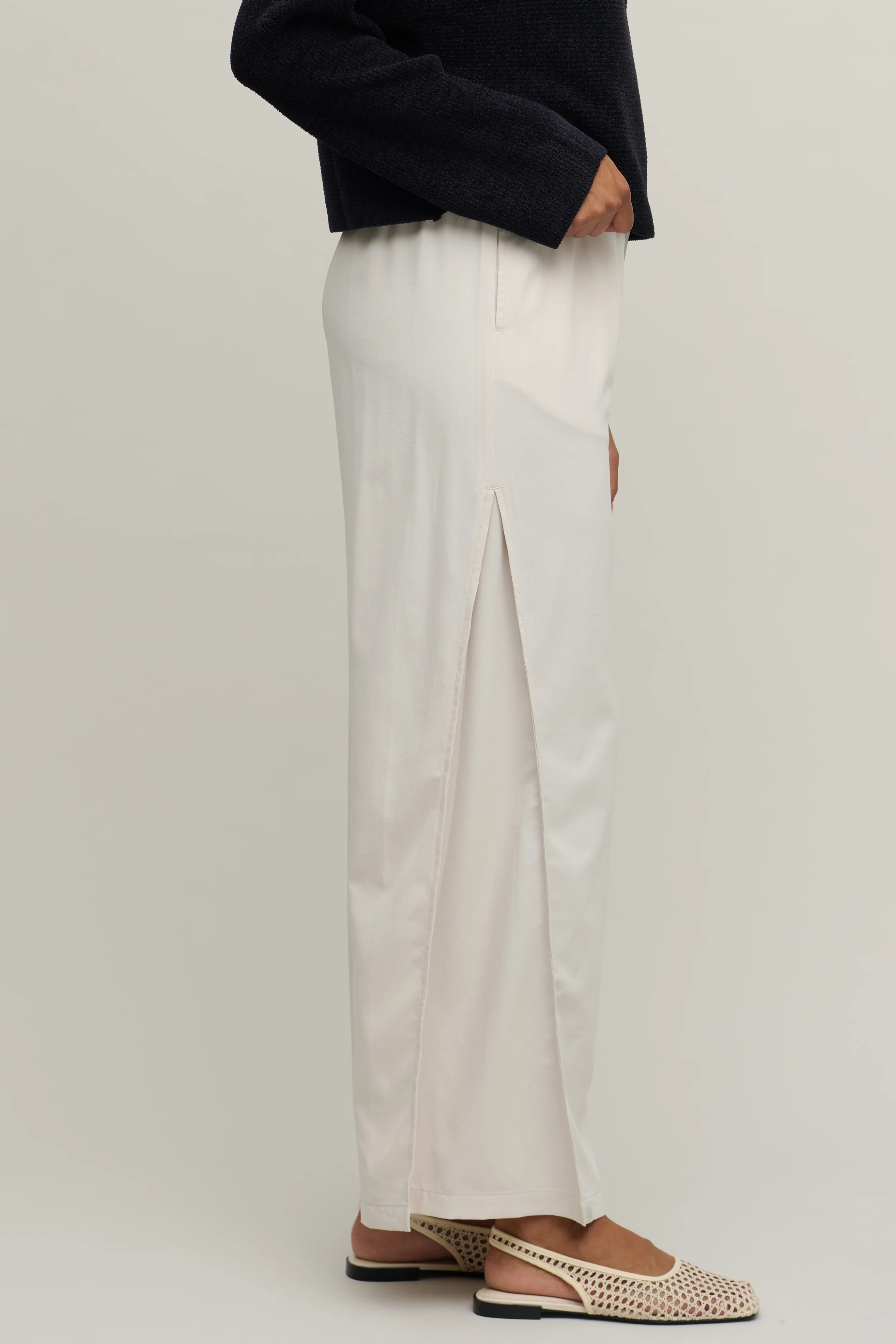 Matte Sateen Palazzo Pant - Image 2