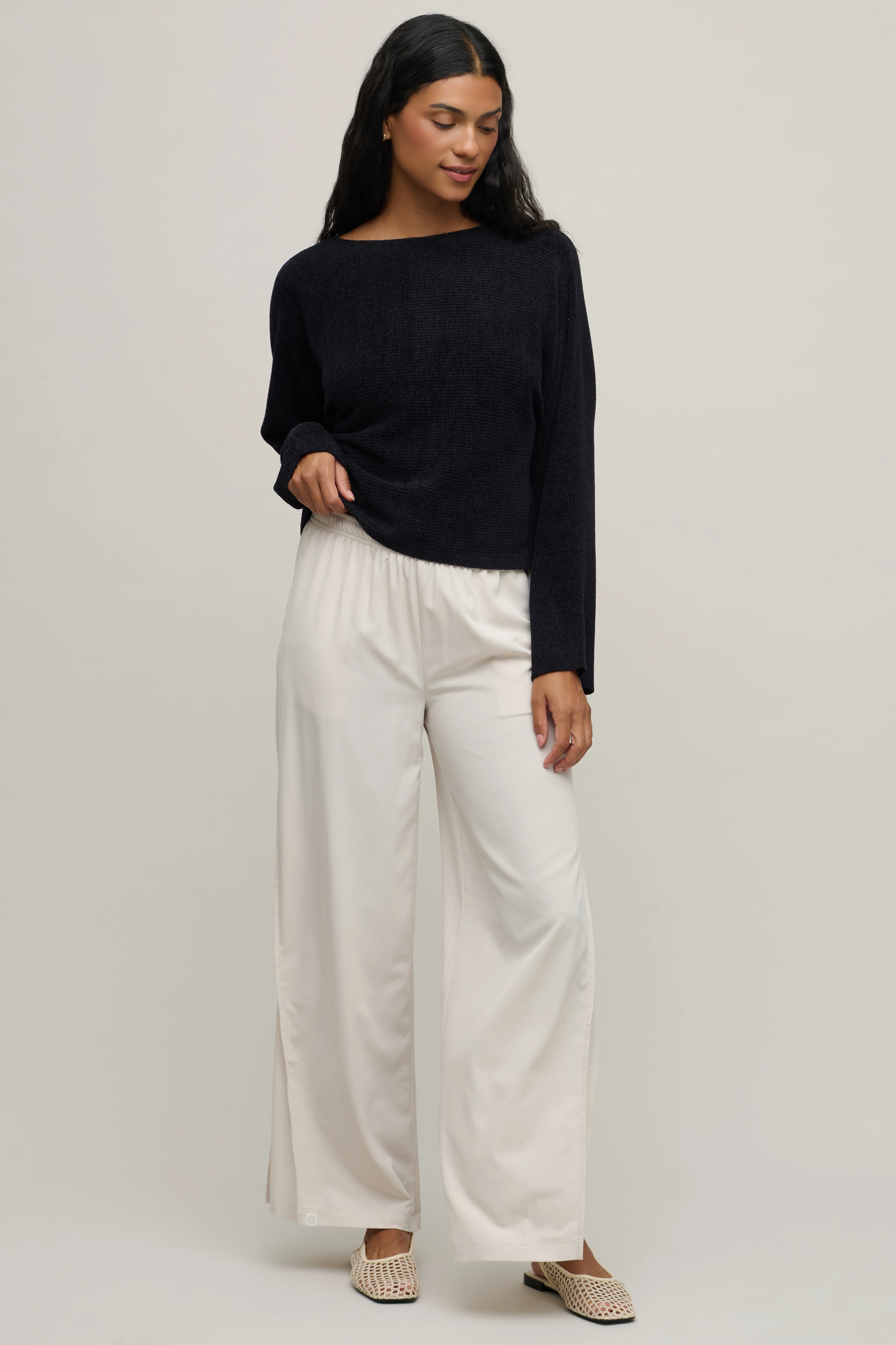 Matte Sateen Palazzo Pant - Image 4