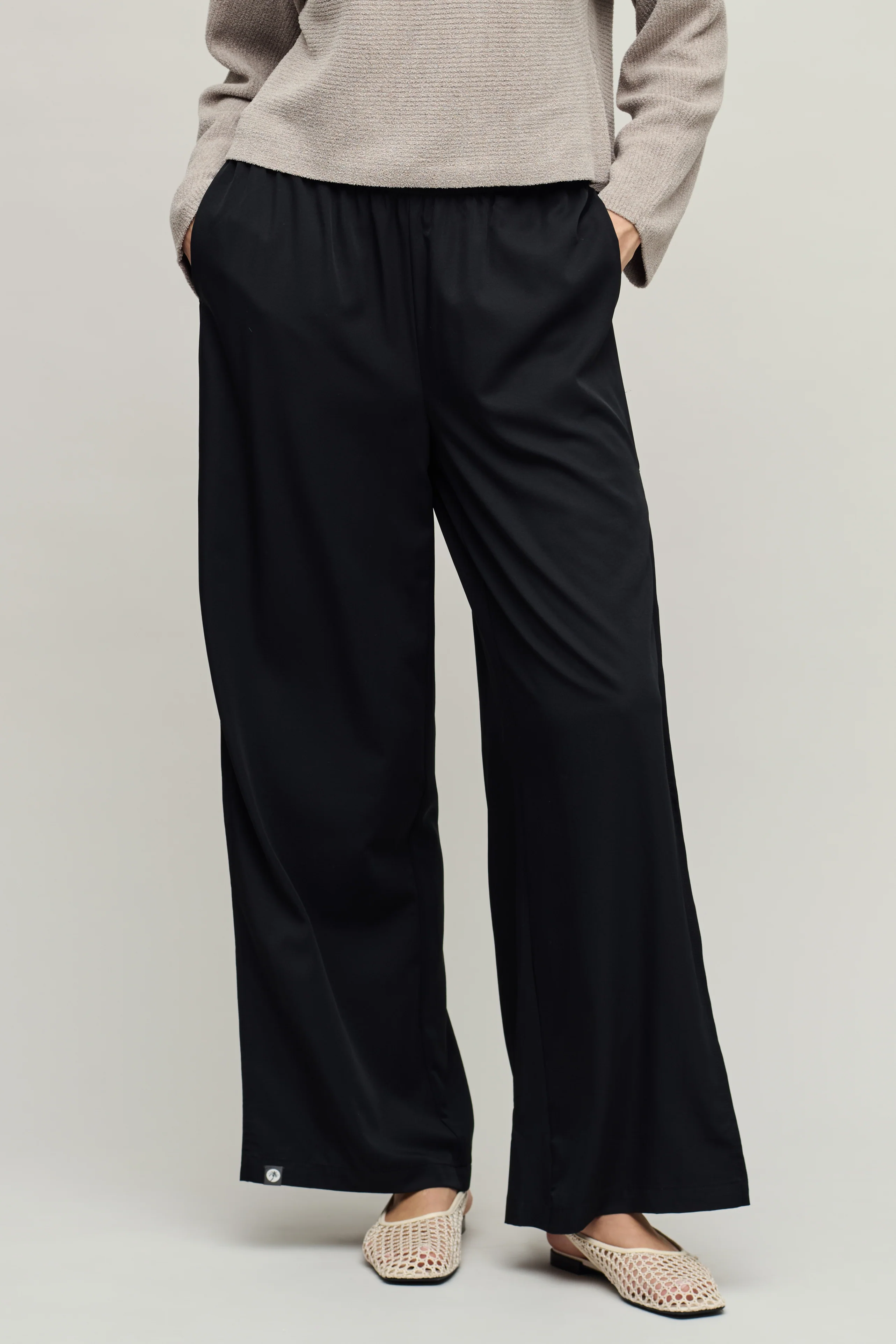 Matte Sateen Palazzo Pant - Image 6