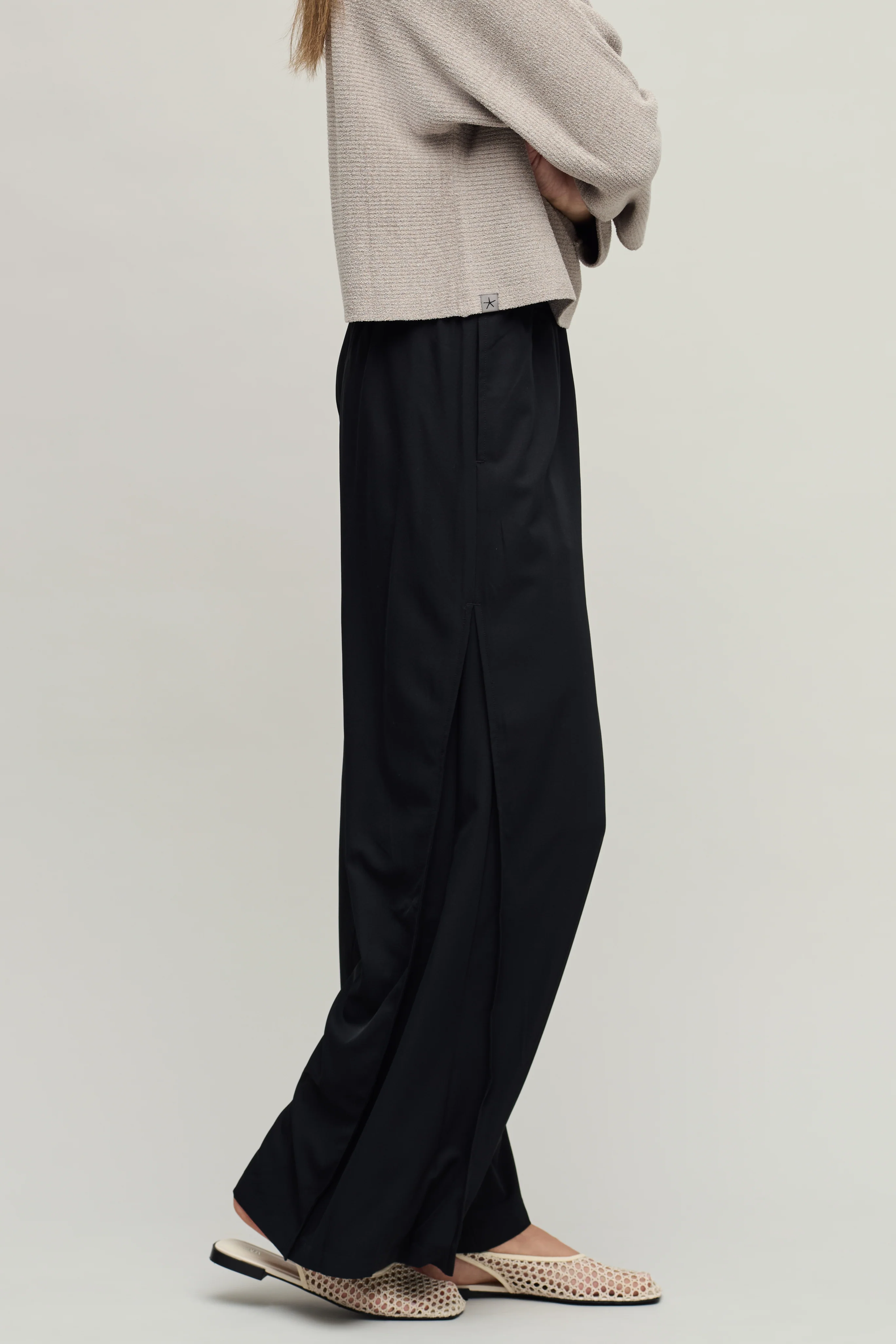 Matte Sateen Palazzo Pant - Image 7