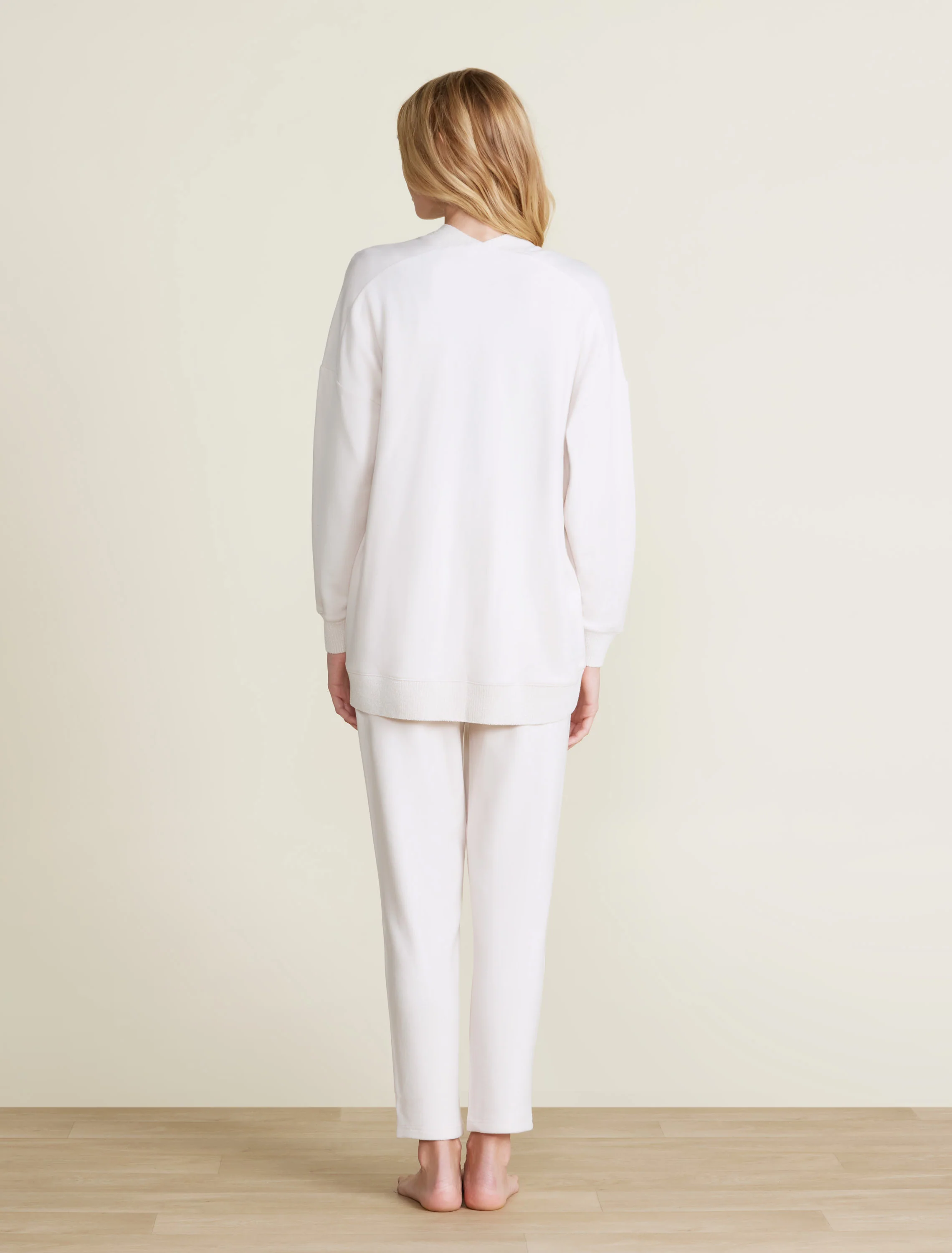Malibu Collection® Brushed Fleece Sweater Mix Cardigan - Image 3