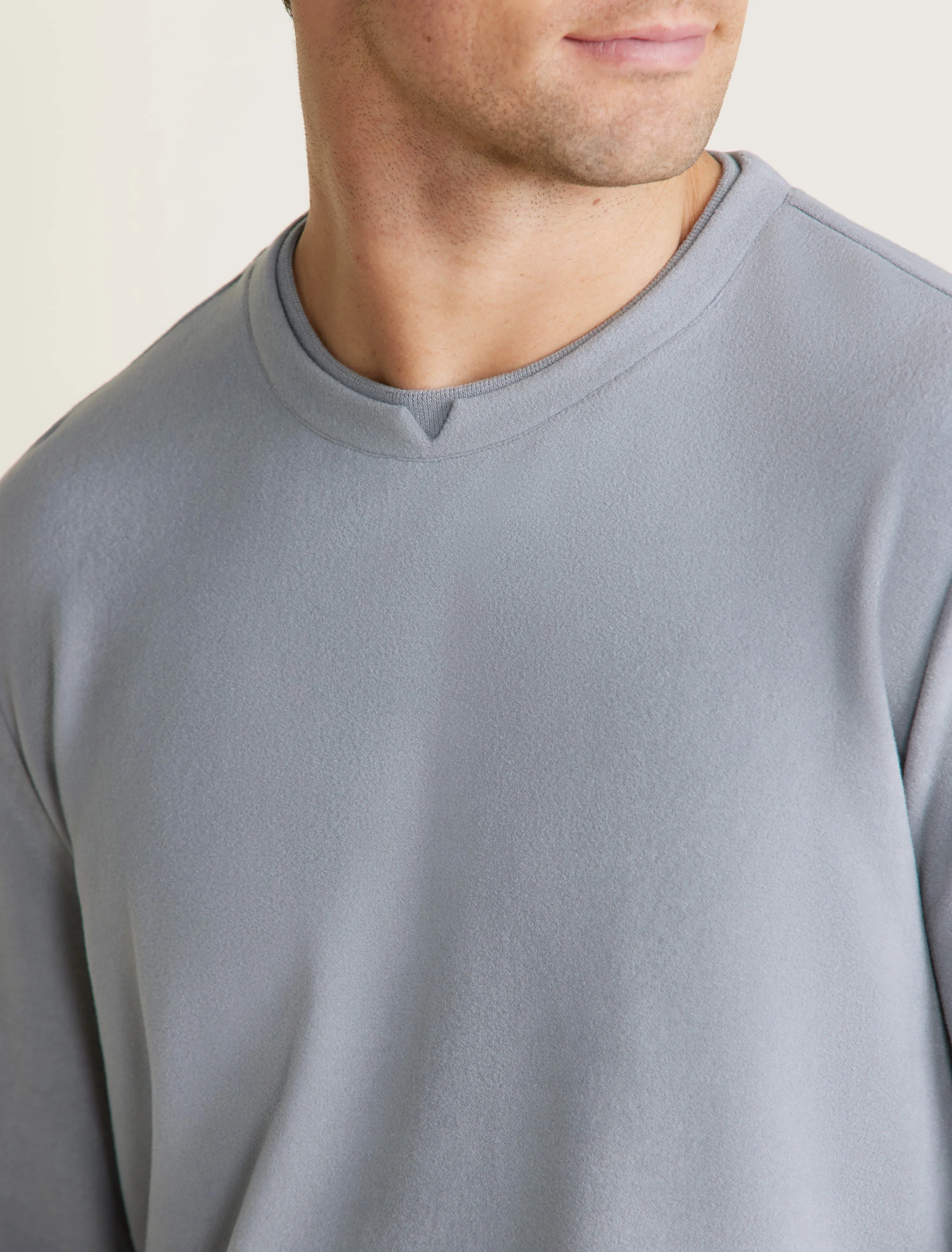 Malibu Collection® Brushed Fleece Split Neck Pullover - Image 4