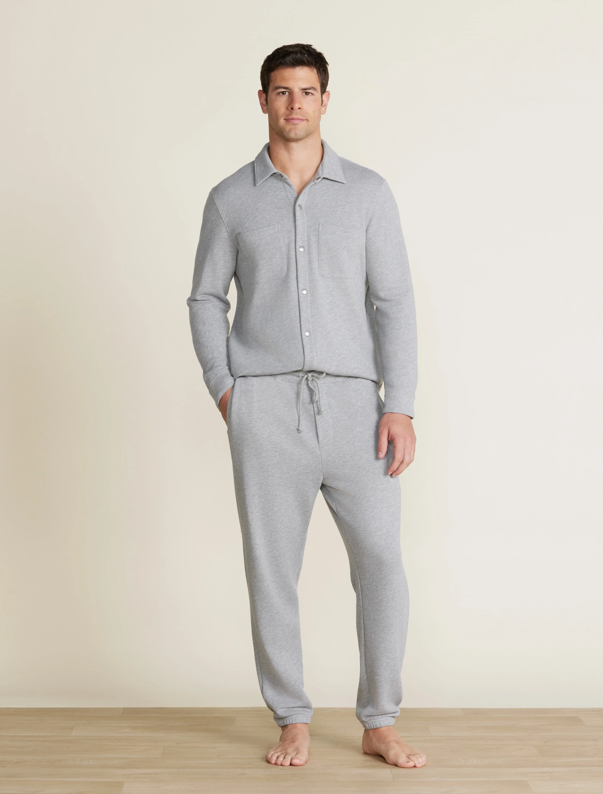 Malibu Collection® French Terry Jogger With Woven Placket