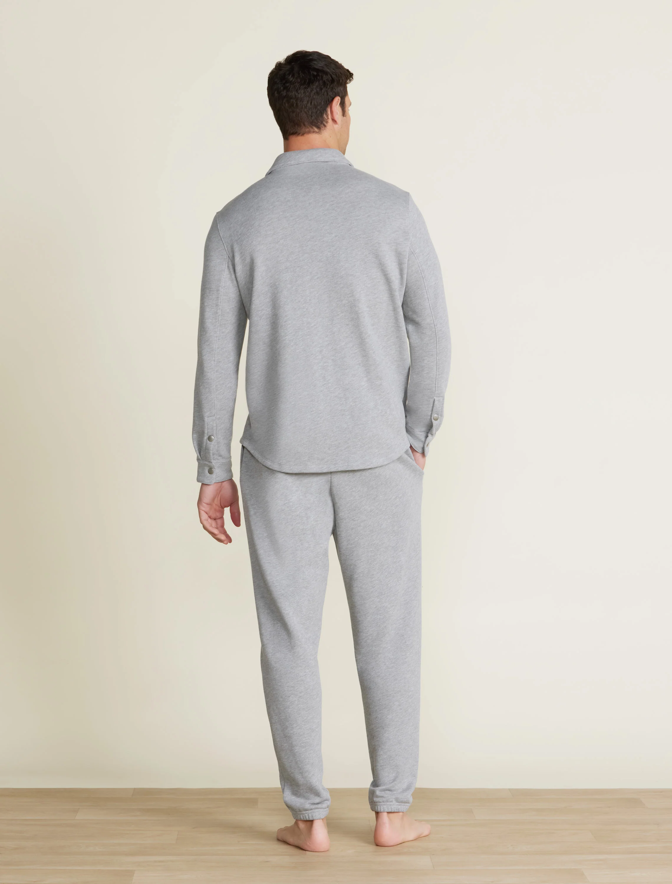Malibu Collection® French Terry Jogger With Woven Placket - Image 3
