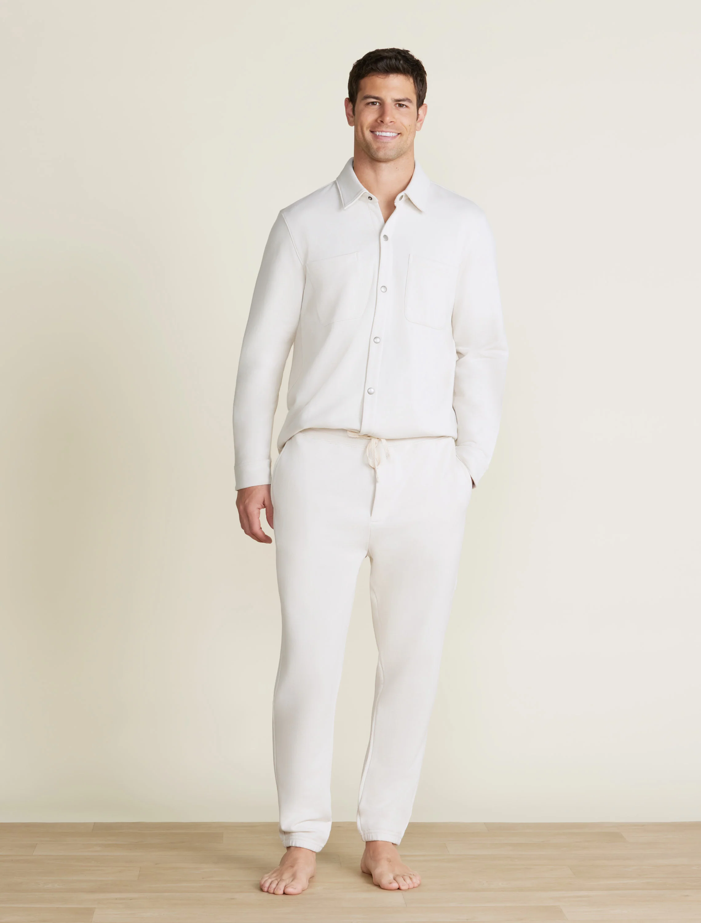 Malibu Collection® French Terry Jogger With Woven Placket - Image 5