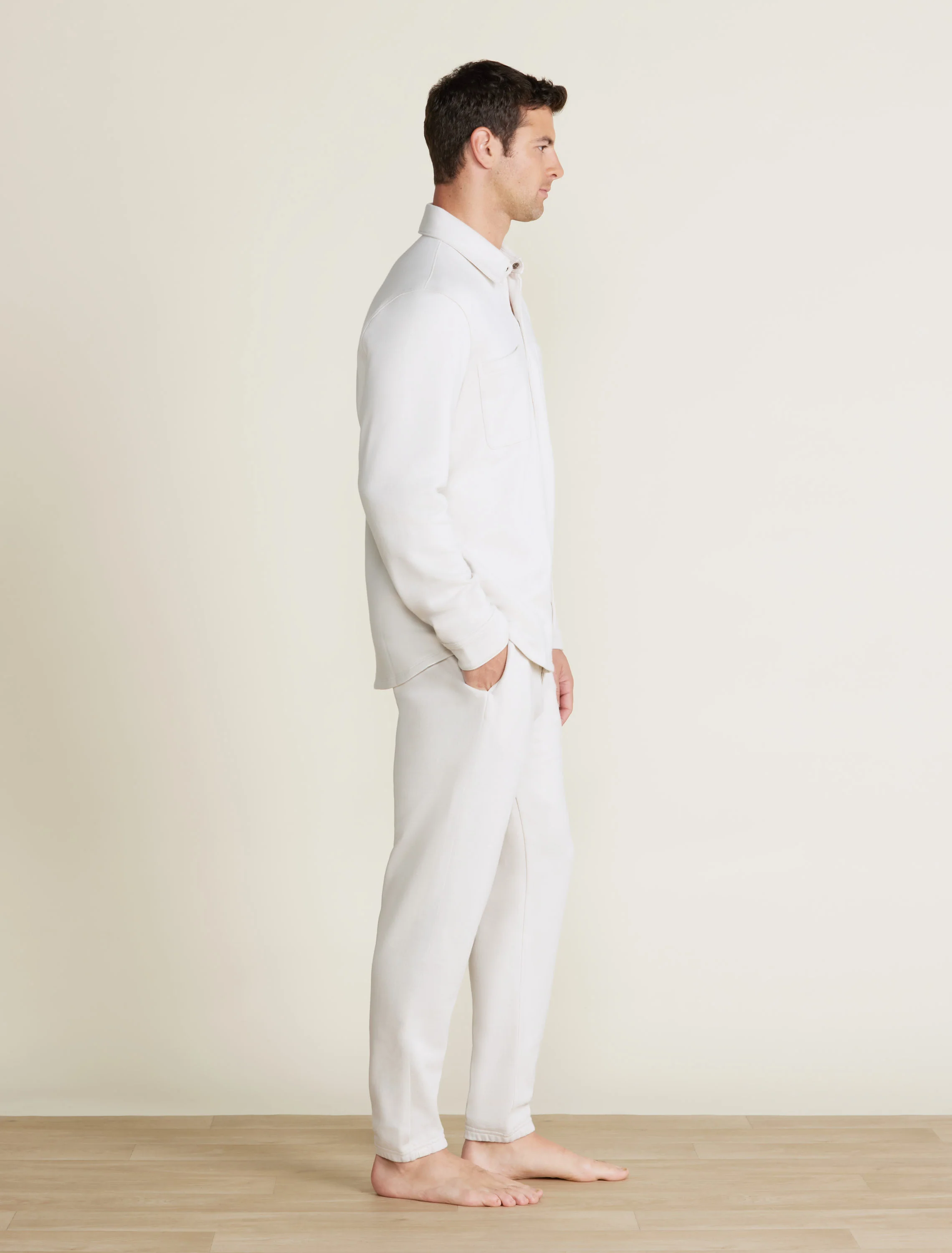 Malibu Collection® French Terry Jogger With Woven Placket - Image 6