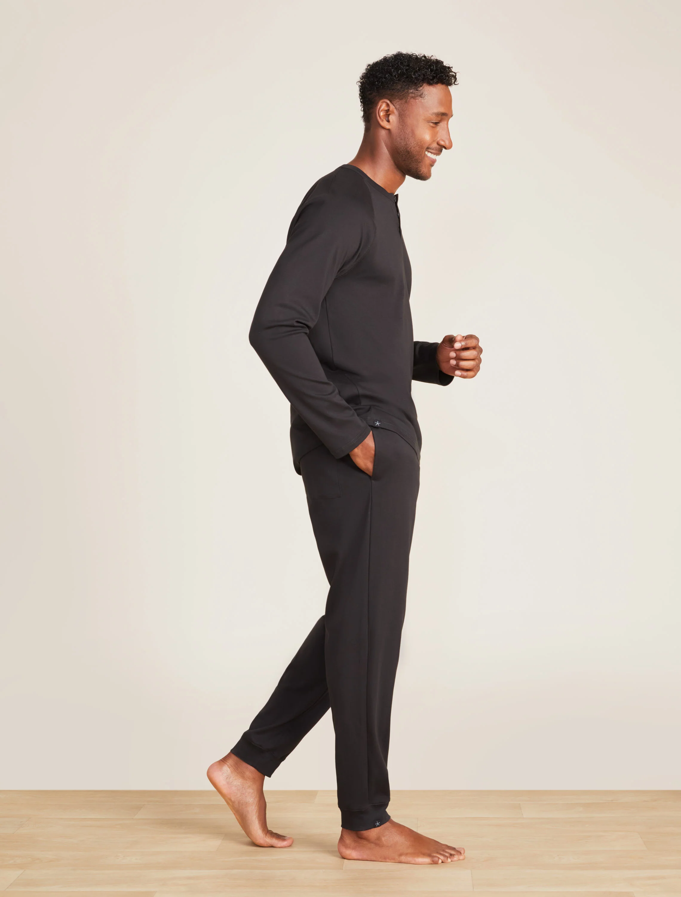 Malibu Collection® Pima Jersey Long Sleeve Henley - Image 2