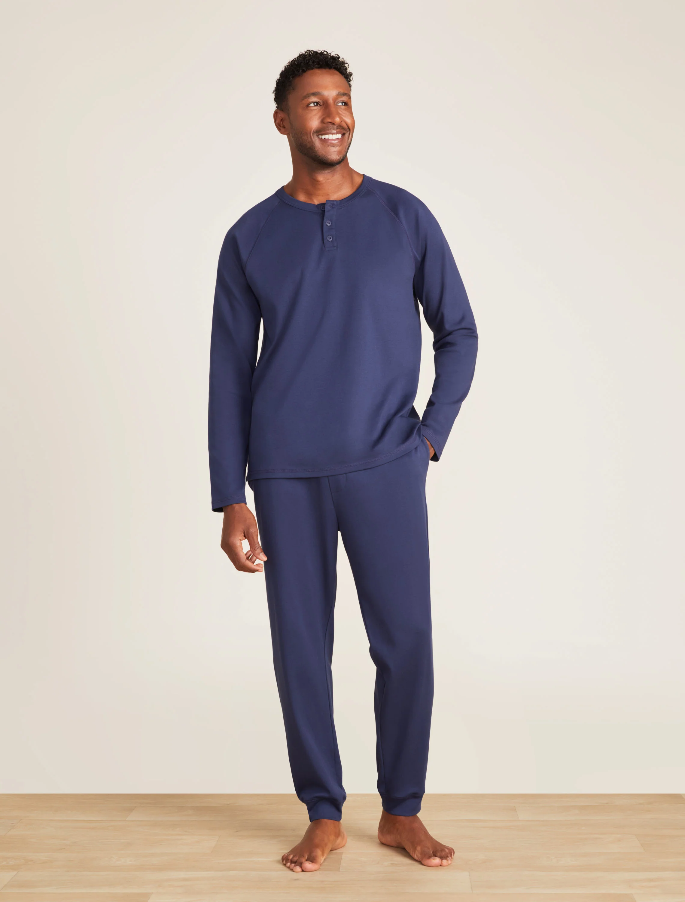 Malibu Collection® Pima Jersey Long Sleeve Henley - Image 5