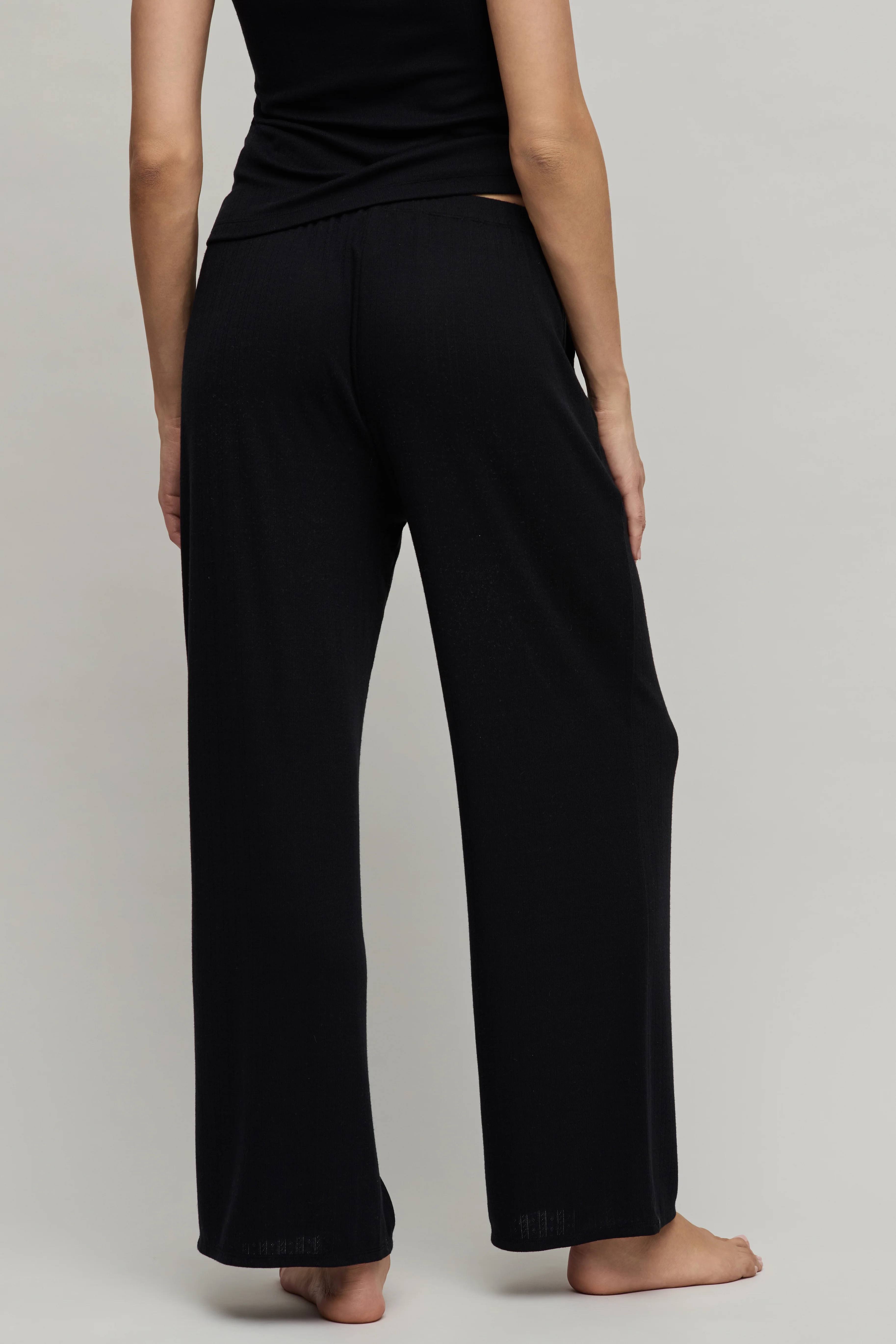 Pointelle Rib Pant with Scallop Trim - Image 11