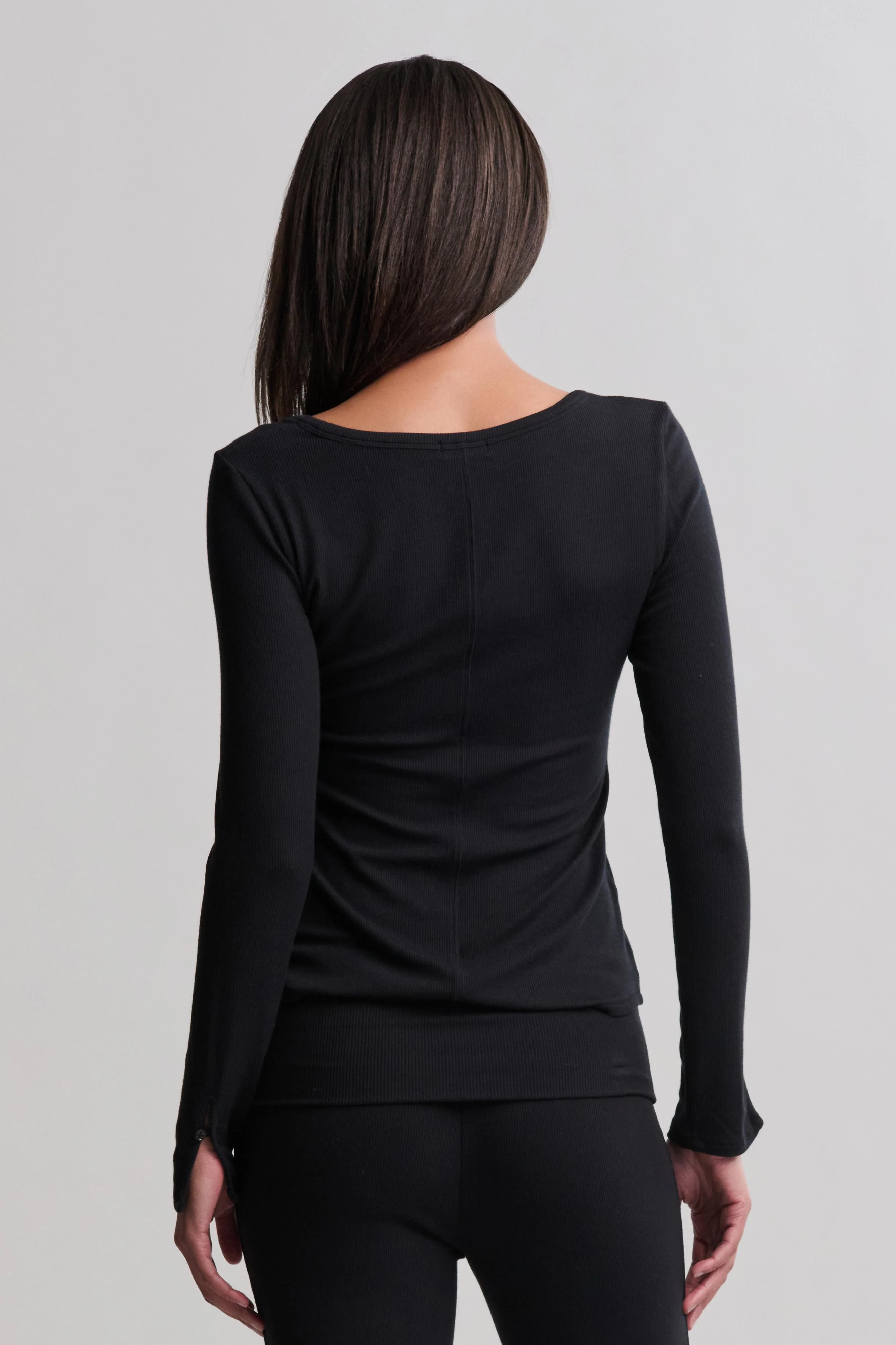 Ultra Soft Rib Long Sleeve Tee - Image 3