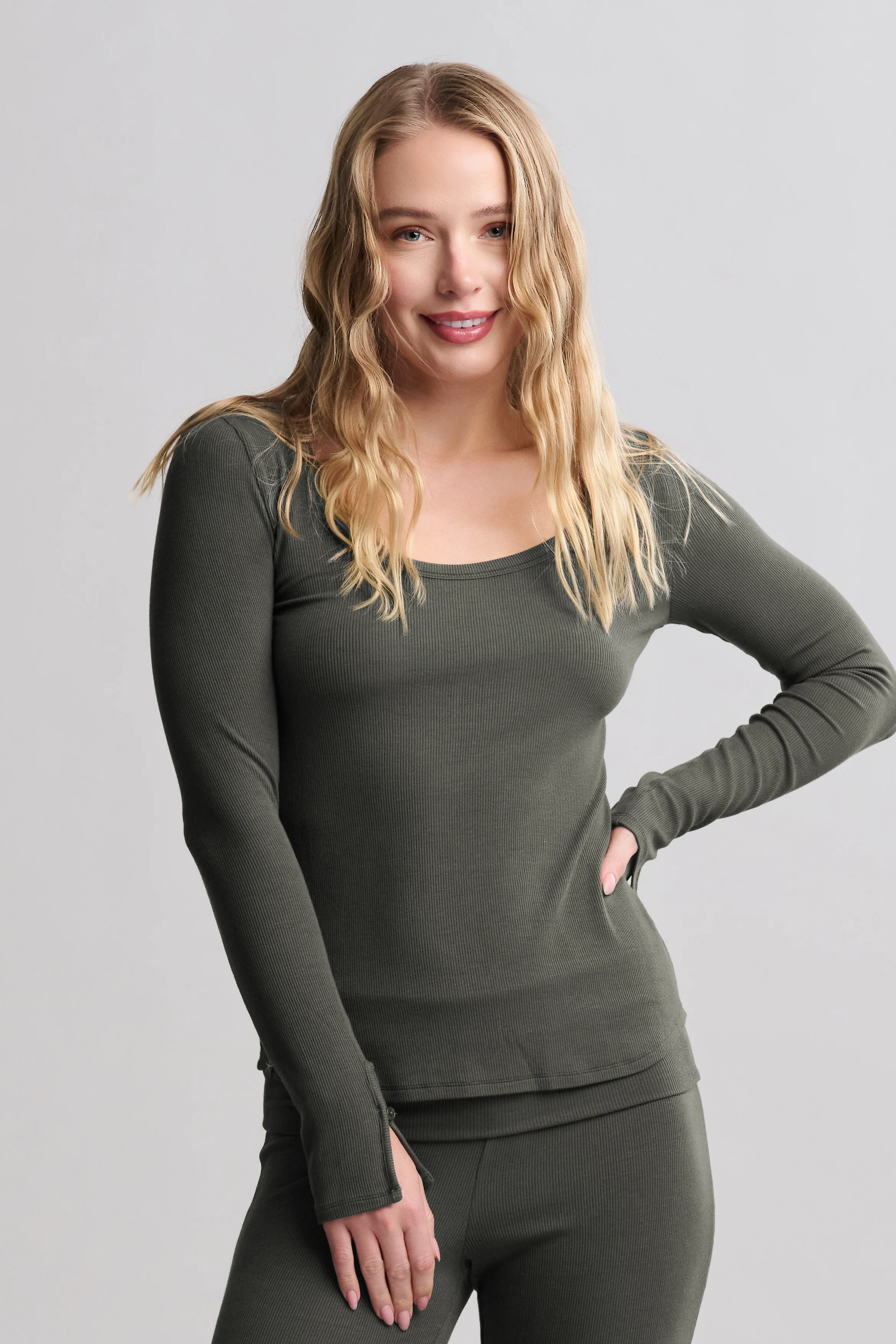 Ultra Soft Rib Long Sleeve Tee - Image 8