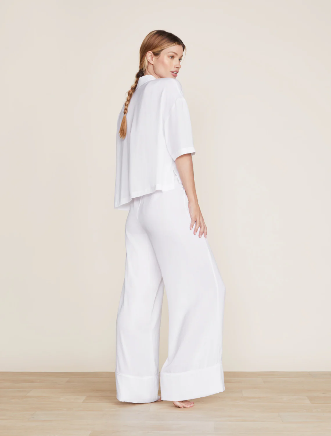 Washed Satin Cropped Dream Shirt - Image 7